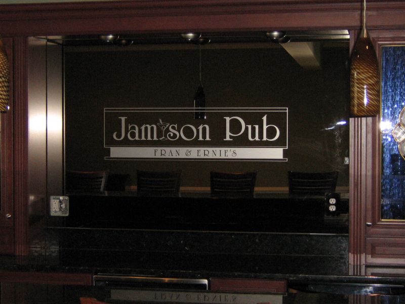 Custom mirror for Jamison Pub.